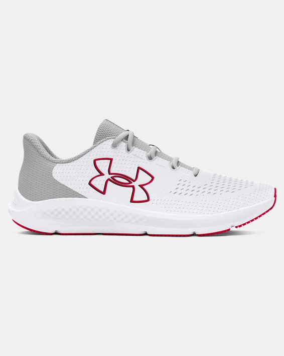 Men's UA Charged Pursuit 3 Big Logo Running Shoes in White image number 0